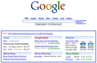 Google Homepage