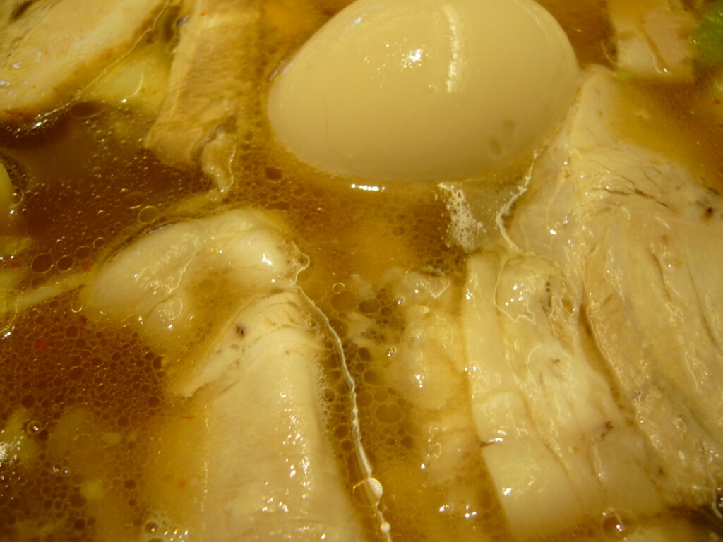 Roast Pork (middle size) soft boiled egg noodle