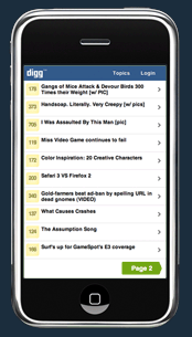 Digg iPhone
